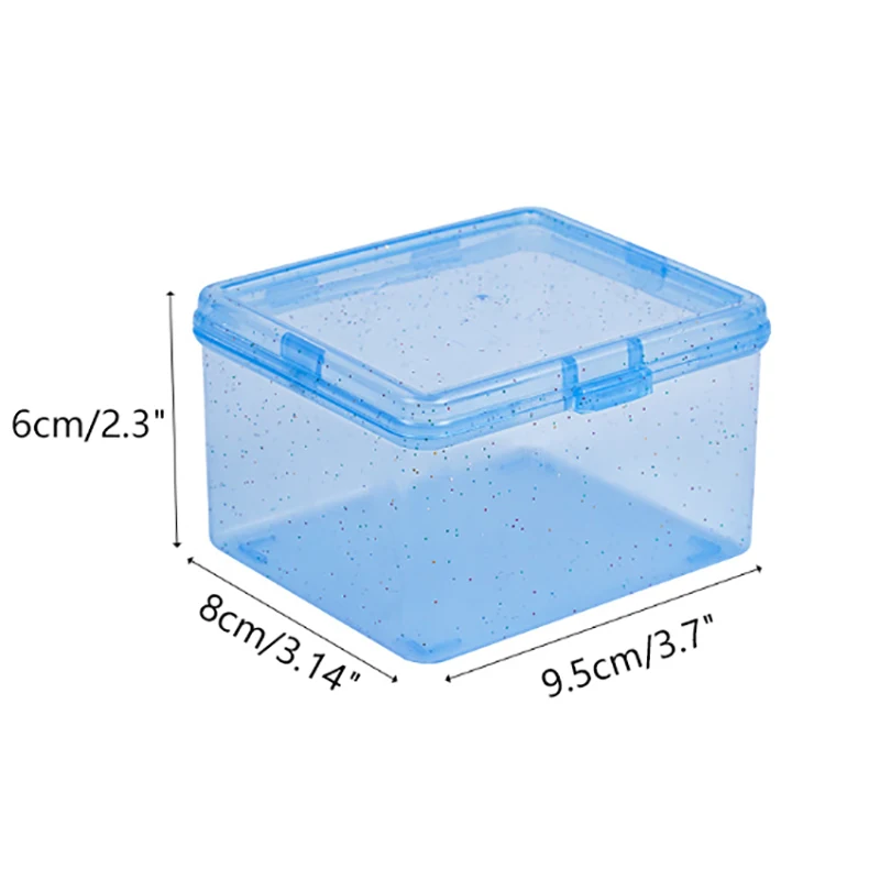 New Transparent Plastic Storage Box Photocards Small Card Storage Box Desk Organizer Box Classification Box Stationery