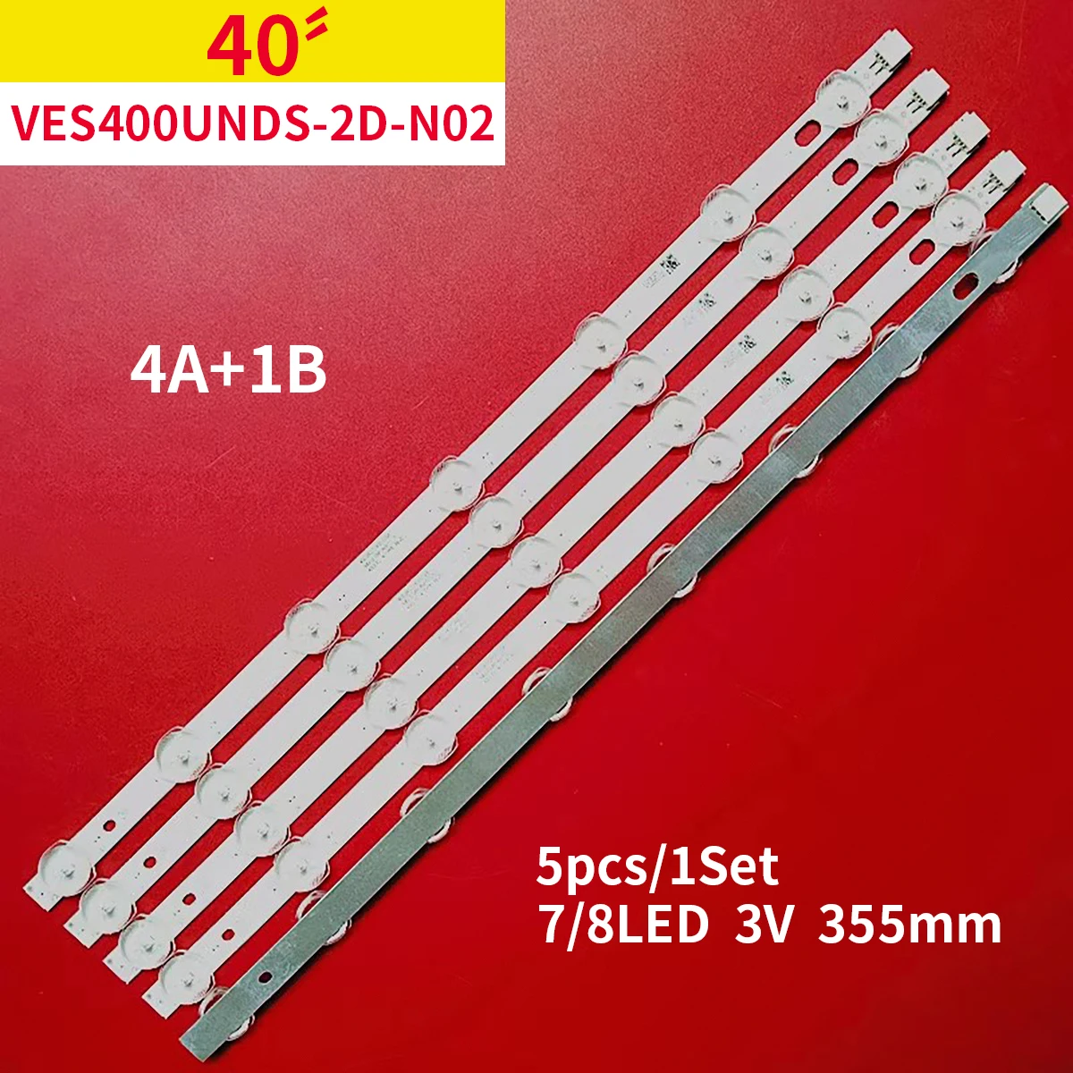 5pcs LED backlight strip for 40DLED_A B-TYPE VES400UNDS-2D-N02 N03 N04 Toshiba 40S3653DB 40S3633DG LED40272SMFH LED40127FHDCNTD