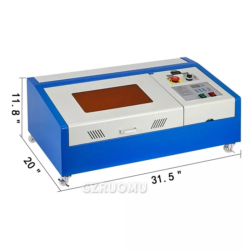 เลเซอร์แกะสลัก 40W CO2 เลเซอร์ 30*20 ซม.ตัดเครื่องมือสําหรับไม้หนังไม้ USB สนับสนุน CorelDraw