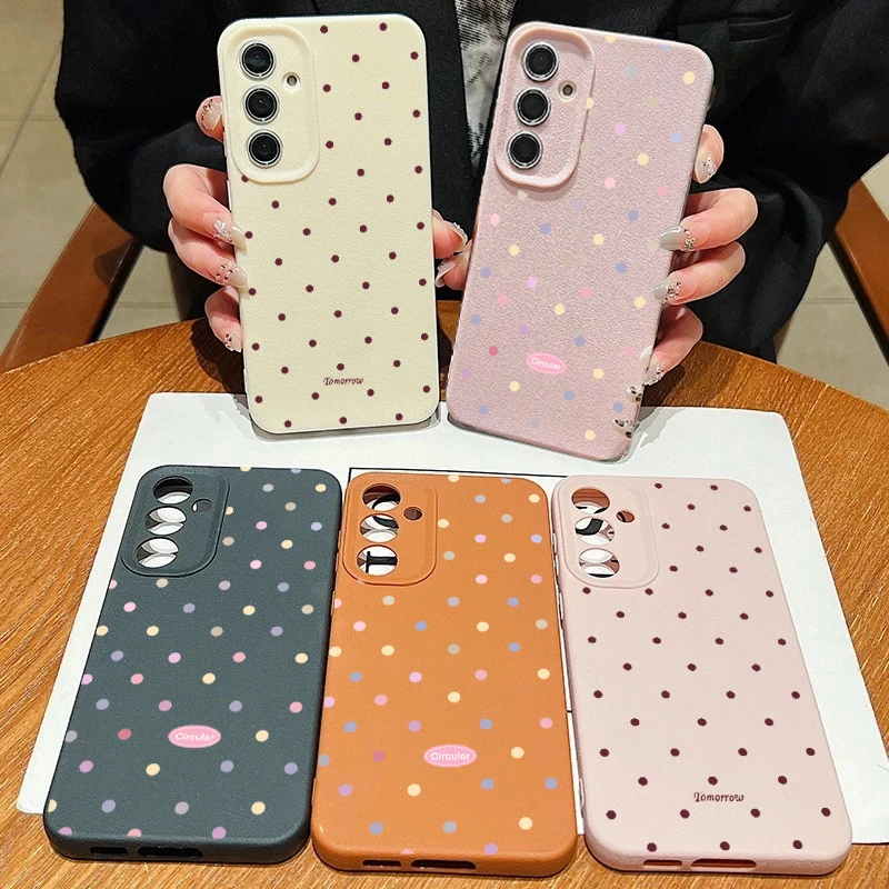 모토로라 모토 엣지 50 네오 프로 50 60 퓨전 스타일러스 G84 G05 G15 G34 G75 G85 G54 G35 플레이 2025용 패션 물방울 무늬 케이스 PU 커버