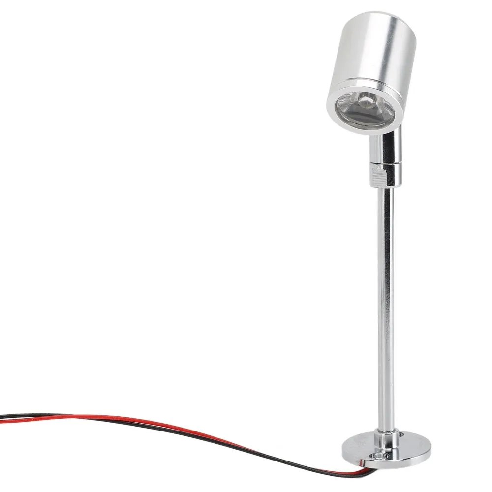 Energy Efficient 3W LED Spotlight Light Aluminum Alloy Silver LED Spot Light Adjustable 6.10in Height Spotlight Indoor