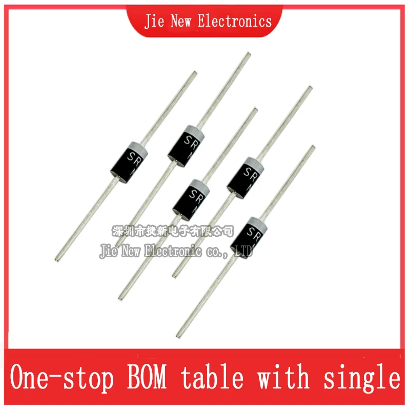 50PCS SR3100  SR3200 SR5100 SR5200 DO-27 Schottky Diode