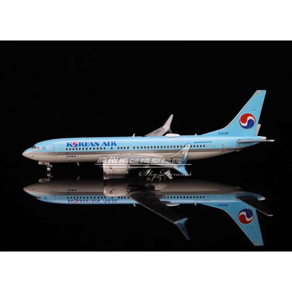 Diecast JCWINGS EW438M002 Korean Airlines B737 MAX 8 HL8348 Aircraft Model 1:400 Scale Simulation Aeroplane Model Gift Toy