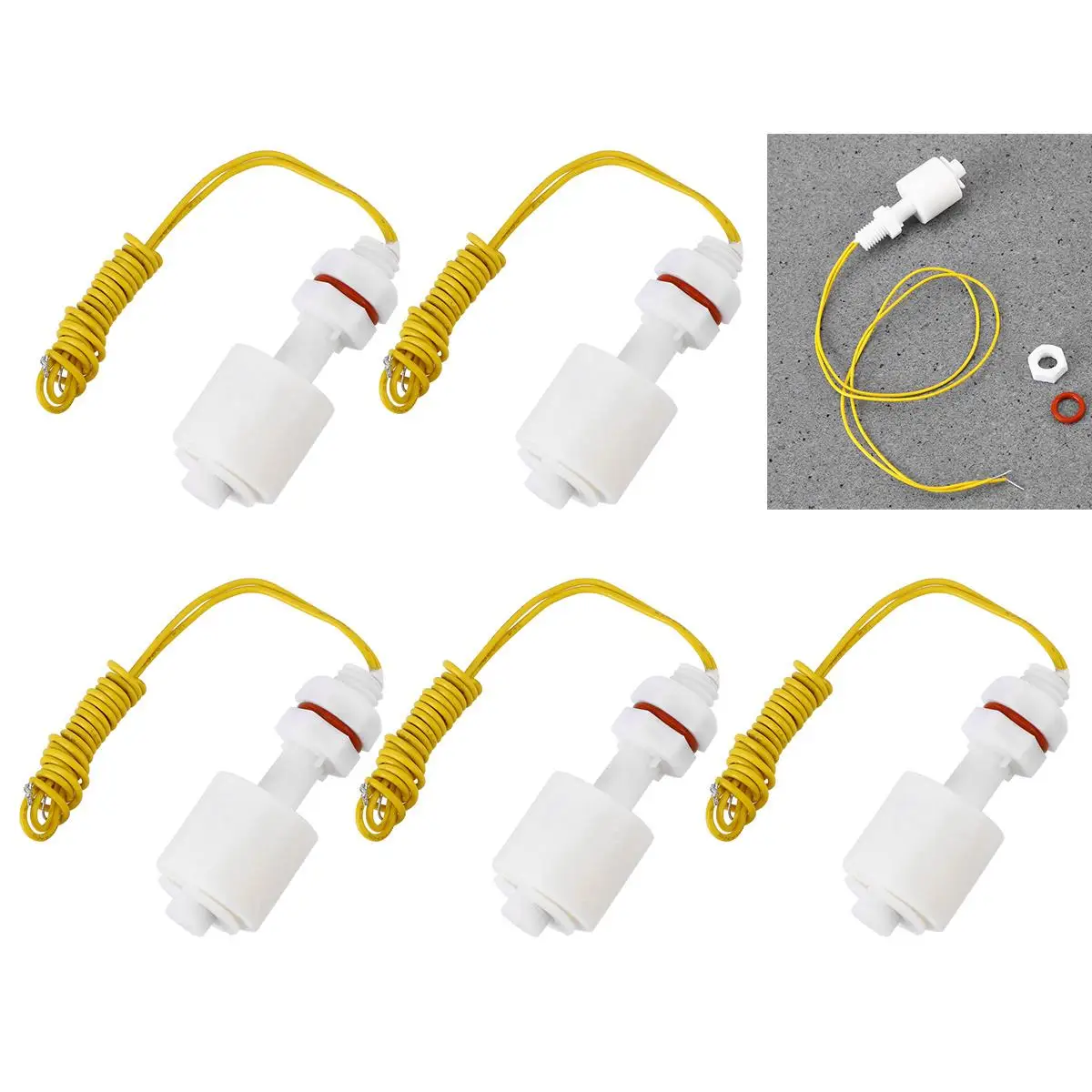 

5 Pcs Float Switch Sensor Switches Mini Level Liquid for Water Pump Vertical Tank