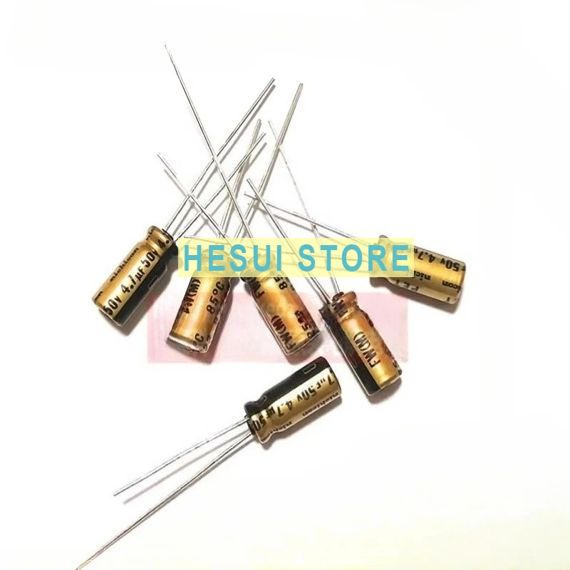 

10Pcs imported audio fever capacitor 10V100UF 6X5 gold 16V10UF 4X5 black diamond