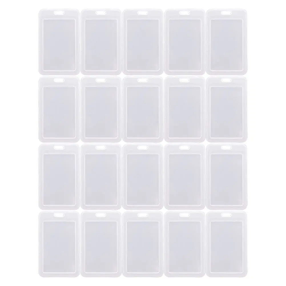 

30 шт. пластиковых чехлов для проездных и ID-карт, защитные накладки для студентов, учителей, офисных работников, для ежедневного использования, декоративные защитные чехлы для бейджей