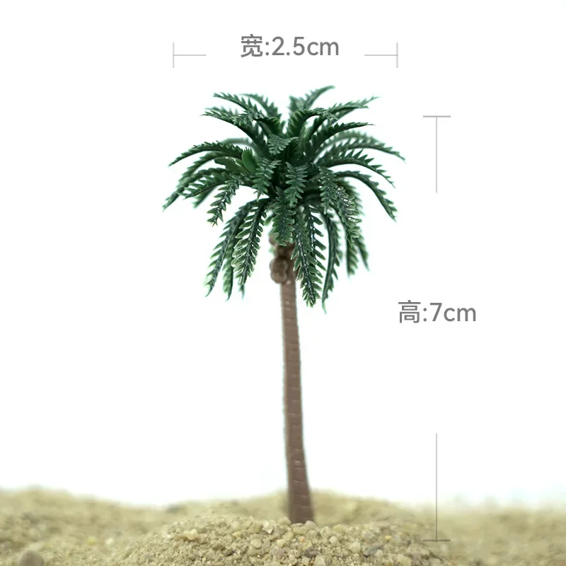Ho Scale Model Palm Tree Artificial Coconut Landscape Train Railway Beach Seaside Diy Layout Scenery Miniature Diorama