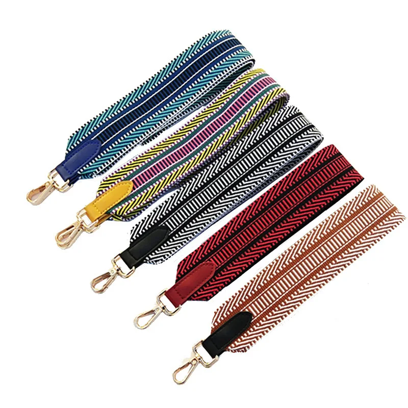 Replacement Strap Embroidery Accessories for Handbags New Ethnic Style Shoulder Strap Women\'s Bag Striped