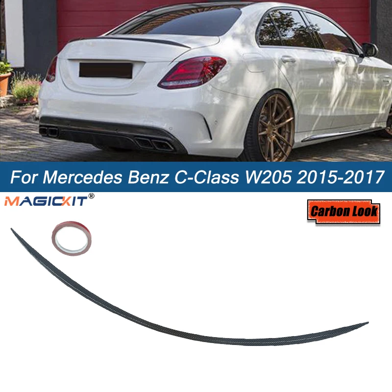 

ABS Rear Spoiler Wing Trunk Lip For Mercedes Benz C Class W205 2015-2018 Models AMG Car Styling