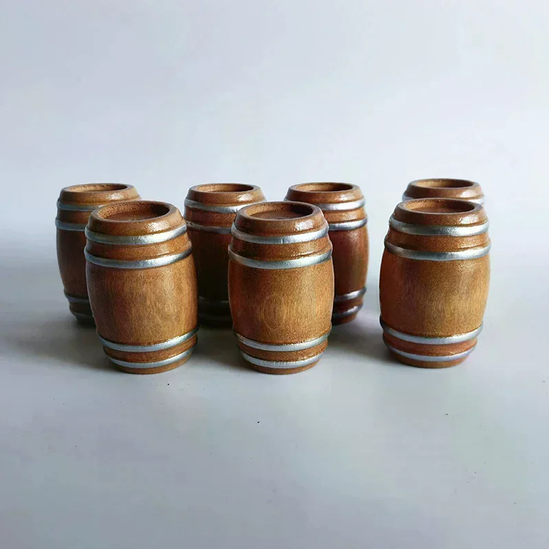 Barril de vino tinto de madera en miniatura 1:12, barril de cerveza de madera, diseño bonito y elegante para decoración de casa de muñecas, accesorios
