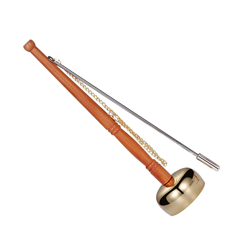 

Portable Buddhism Copper Yin Qing Exquisite Retro Design Ergonomic Handle Clear Tone for Temple Home Meditation Decorative