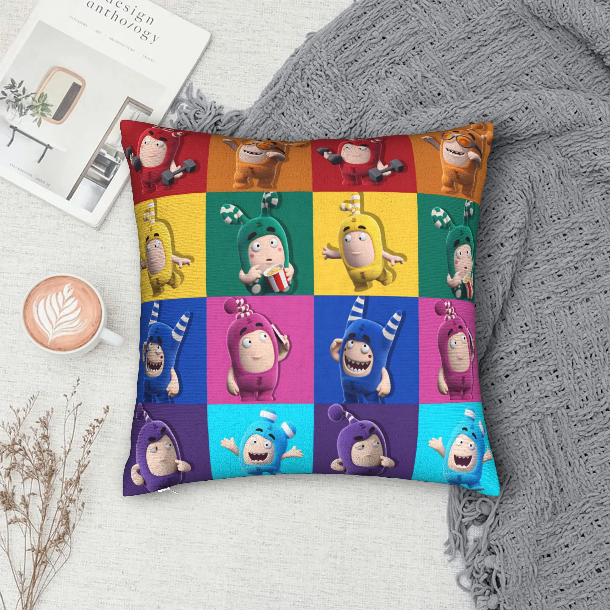 Oddbods (1) наволочка с милым мультяшным рисунком на заказ, чехол для дивана, спальни, кавайные наволочки