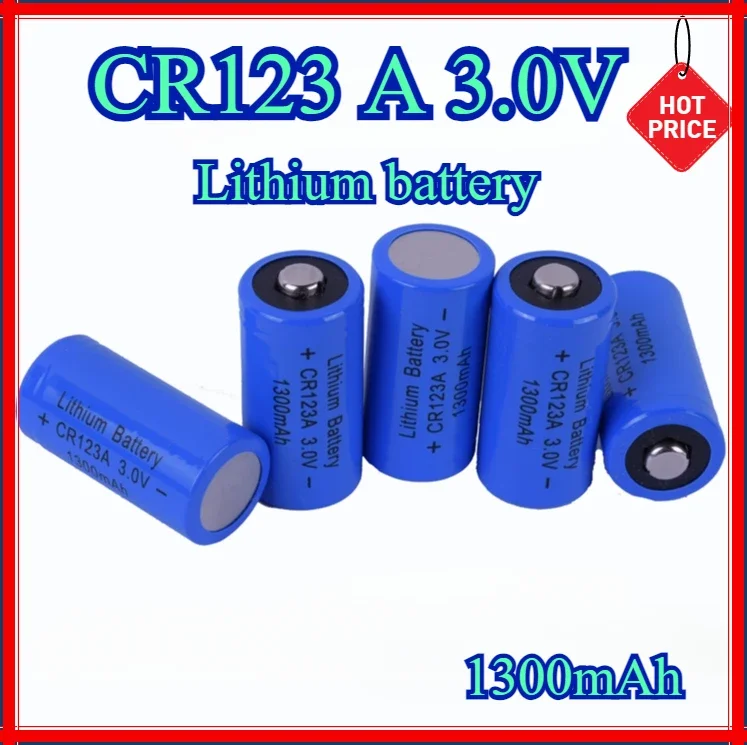 

5 PCS 3V 1300mAh Lithium Battery 3 Volt CR123A Batteries Non-Rechargeable Battery for Digital Camera Wireless Mouse Calculator