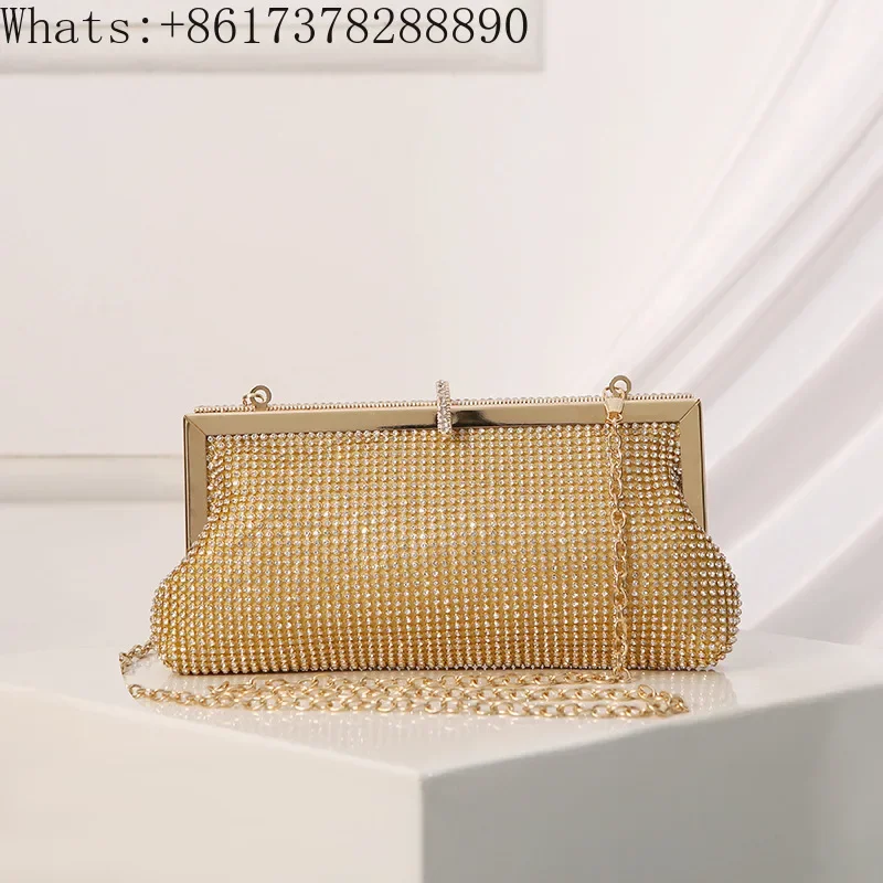 New stock banquet bag with diamond inlaid handbag for banquet dress versatile rhinestone handbag crossbody bag