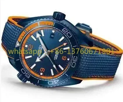 Luxury New Automatic Watch for Men Mechanical Watches Stainless Steel GMT Black Blue Ceramic Rubber Canvas Strap Sapphire