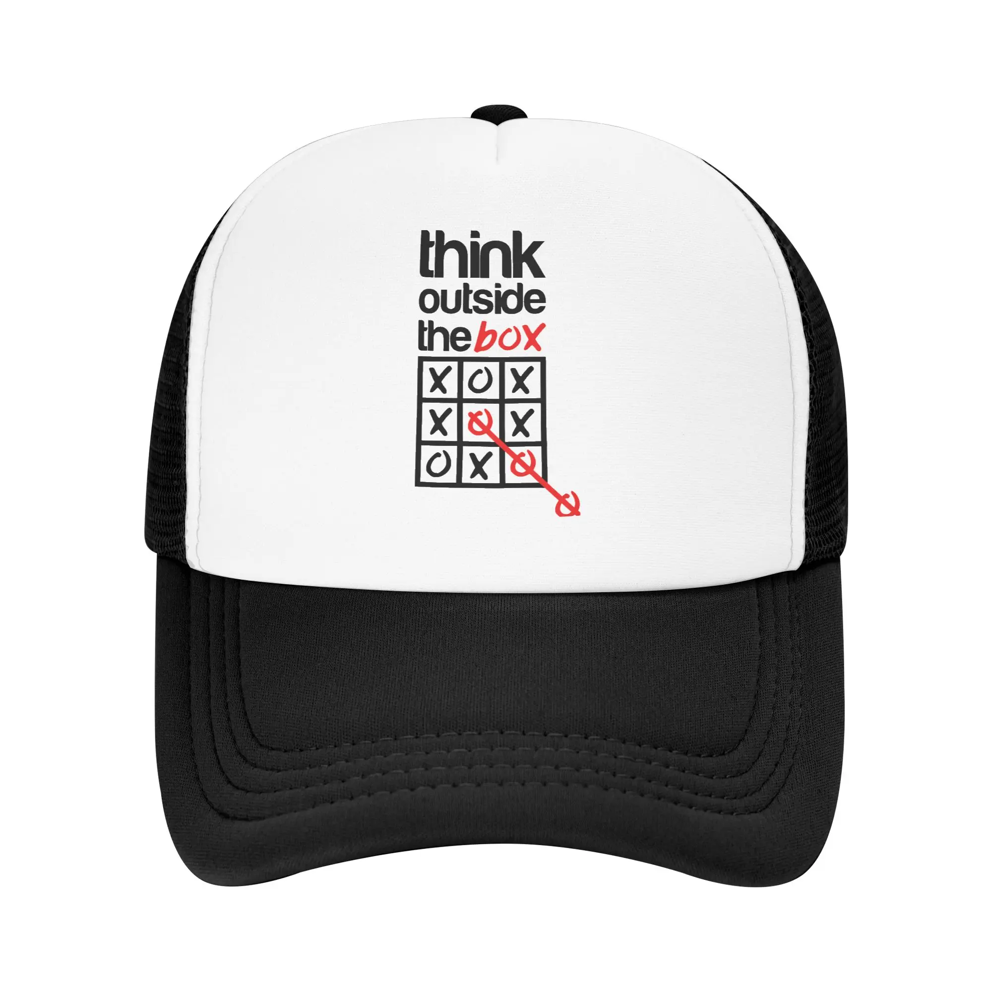 Adult Think Outside the Box  Trucker Hats Mesh Baseball Cap Polyester  Hat Sun Caps Adjustable Dad Hat Autumn