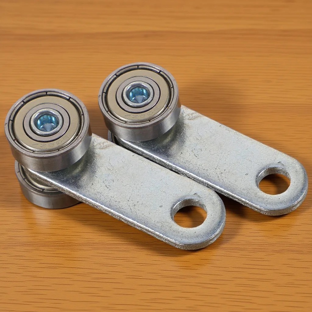 

2pcs C30 Sliding Door Hanging Wheel Trolley Heavy Duty Steel 8mm Screw Hole Double Bearing Window Accessories