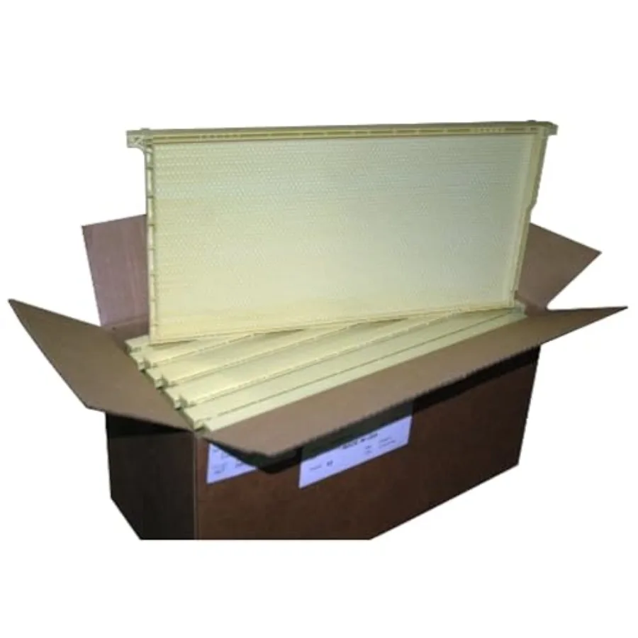 

Beekeeping frames for hive use plastic material natural color beeswax-coated foundation with universal fit and BPA/BPS-free saf