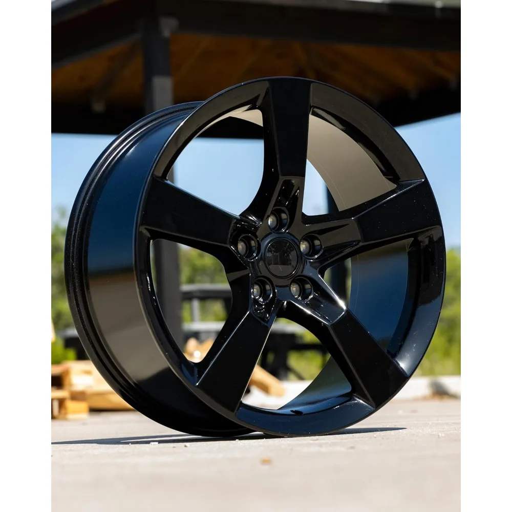 عجلات CV11 حافة 20 بوصة تناسب طراز Camaro SS 5x120 20x9 أسود لامع - Hollander 5443
