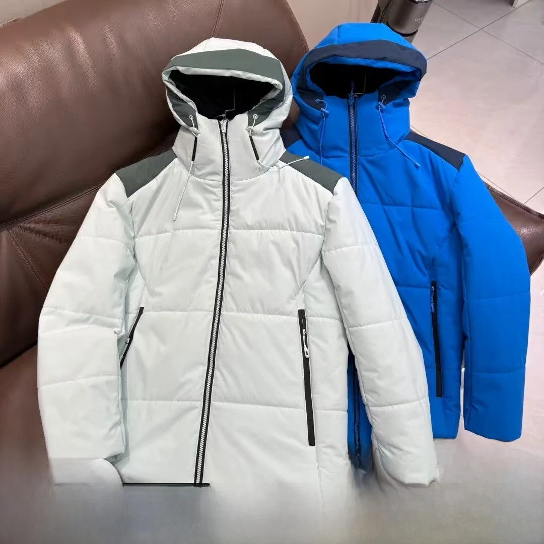 

Warmth And Sle: Youthful Trendy Men's Cotton Jaet Outdoor Cold Resistant Patchwork Coat Stand Fit Long Sve Hoodie