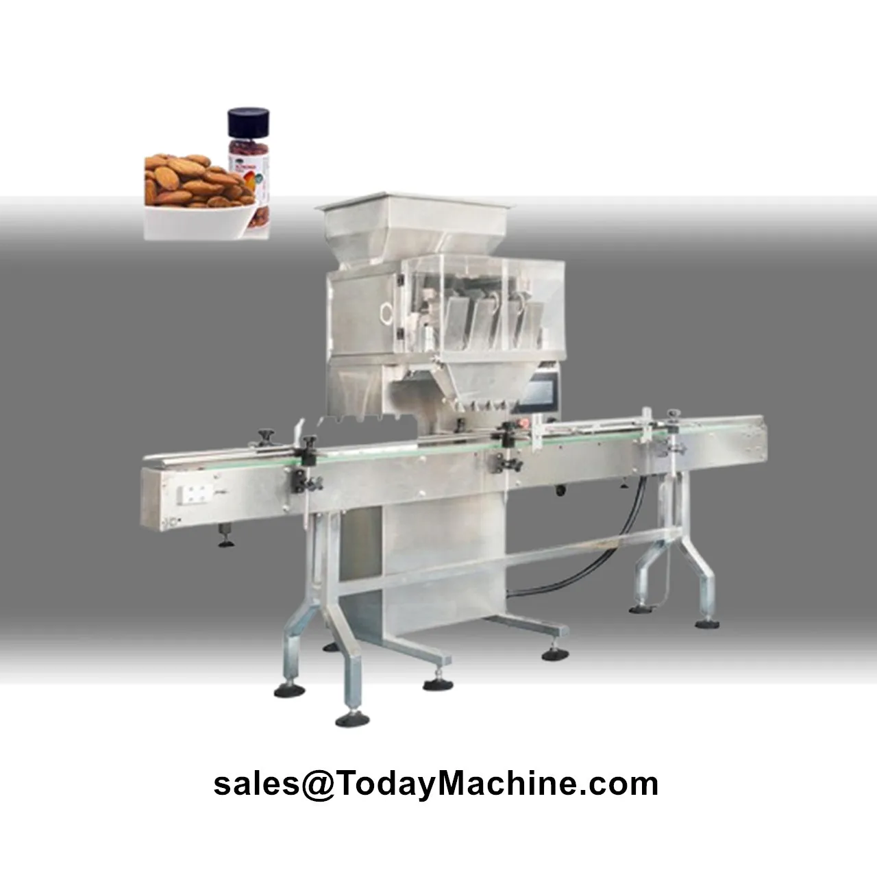 Automatic Food Granule Coffee Milk Powder Salt Grain Rice Spice Jar Bottle Weighing Filling Machine
