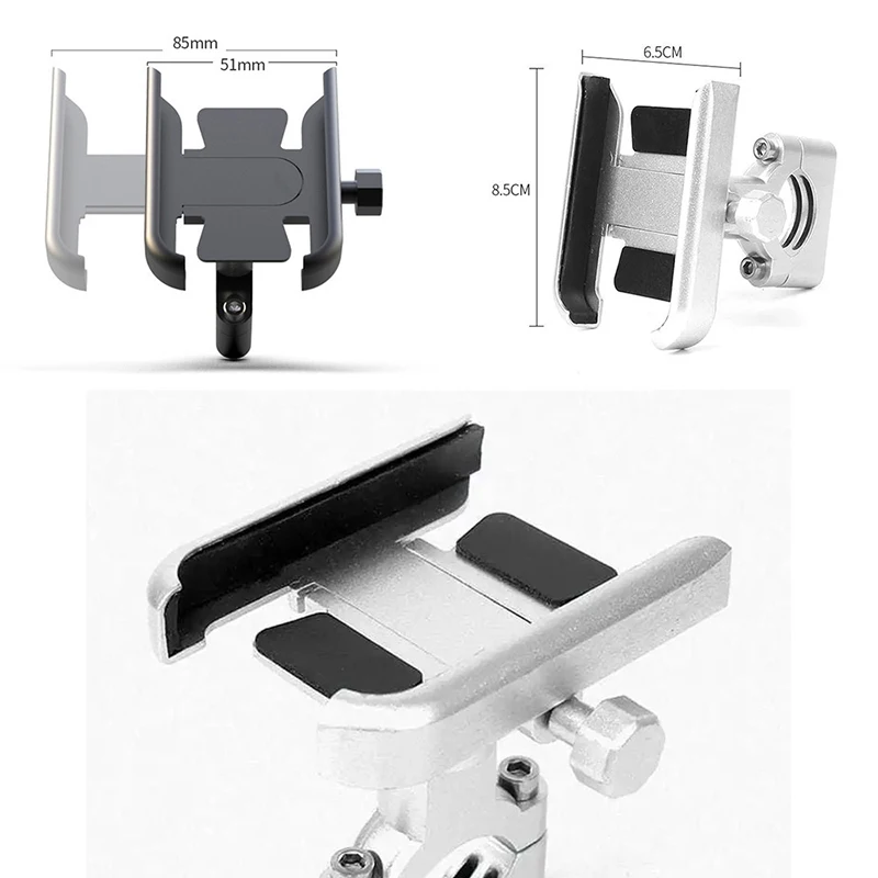 360 Degree Universal Metal Bike Motorcycle Motorbike Mirror Handlebar Smart Phone Holder Stand Mount For IPhone Xiaomi