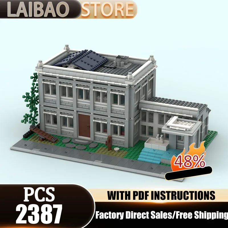 

City Building Model Moc Building Blocks Veterinary Clinic Model Technology Bricks Christmas Assembly DIY Toy Constructrion Gifts