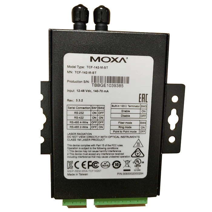 Original New Mo-xa TCF-142-M-ST RS-232/422/485 to Fiber Optic Converter ST Multi-mode -40 to 75C TCF-142 Series Good Price