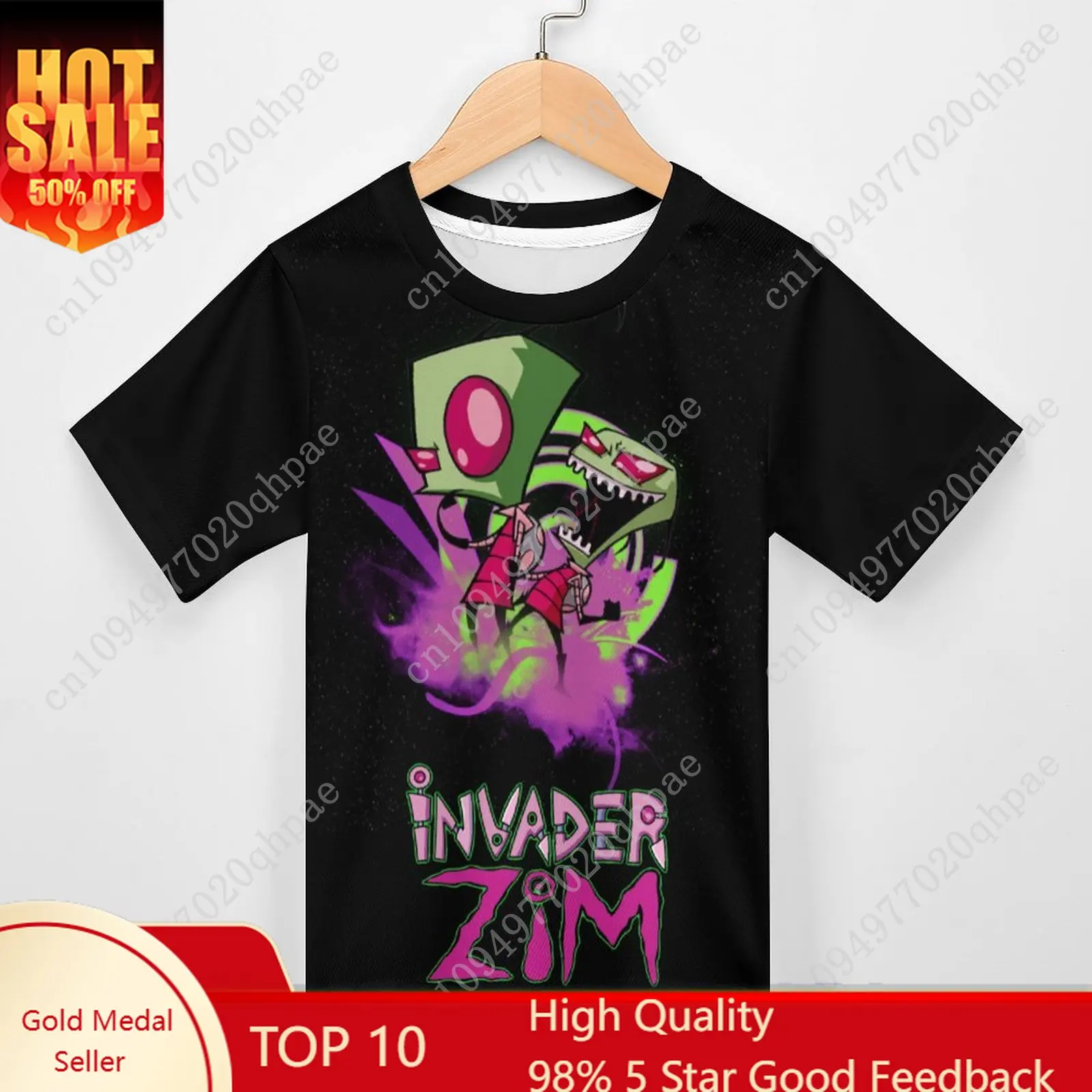 

Zim Invader T Shirt Boys Girls Childs Cotton Short Sleeves Tlightweight Breathable Comfortable Tshirt Custom Made Summer Tops