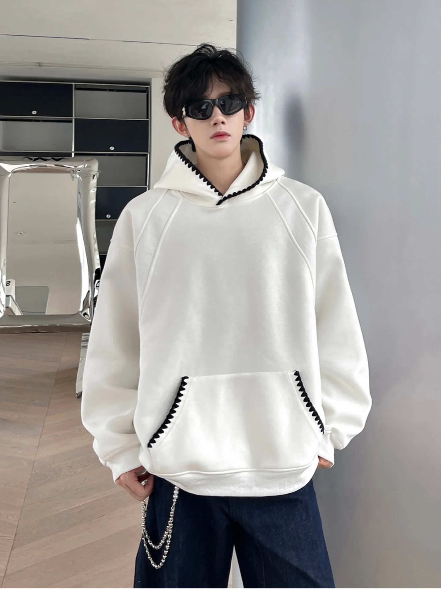 

Мужская толстовка Heavyweight 420 г в американском стиле, плотная, с капюшоном, осенняя, повседневная, спортивная, для подростков и мальчиков