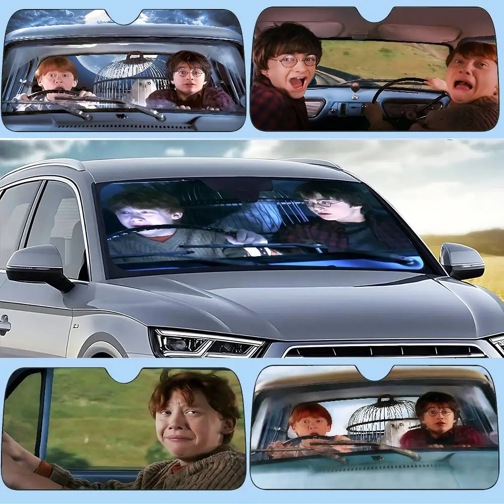 Linda Parasol para Parabrisas con Diseño de Harry Potter, Elegante y Moderna, Cubierta para Parabrisas de Coche, Cortina Parasol para Coche, Protección Solar