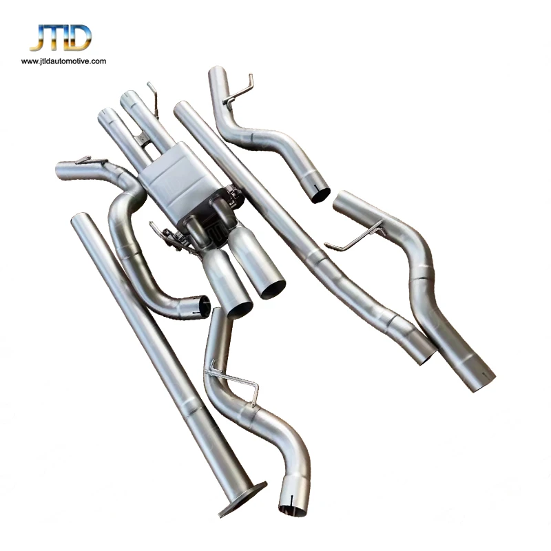 Performance Exhaust System for Ford F150 Raptor 3.5L V6 Twin-Turbo, Mid & Rear Section with Valves, Stainless Steel Construction