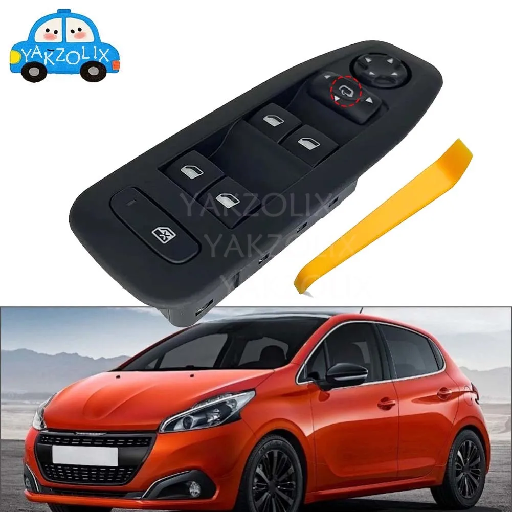 

For Peugeot 208 2008 5 Door Hatchback 2013 2014 2015 2016 2017 2018 Front Left Master Driver Side Window Power Switch Button