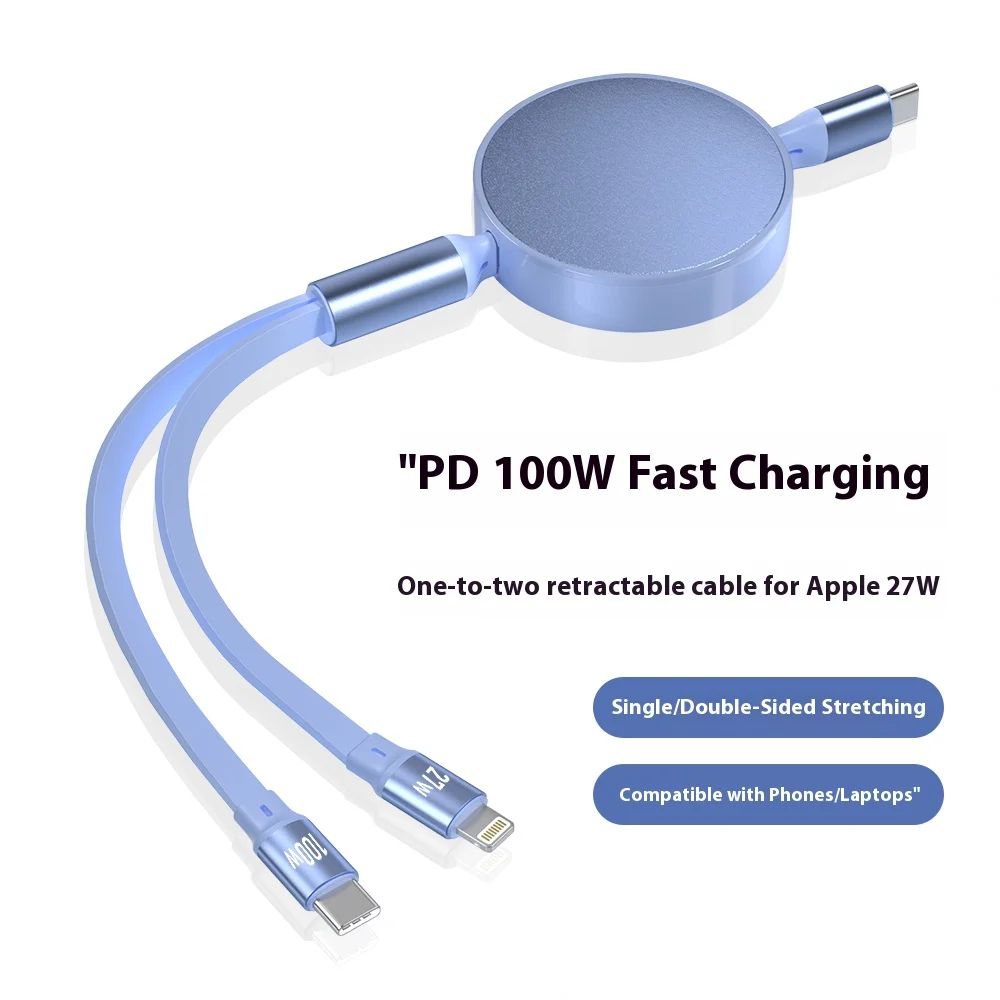 

PD 240W Retractable Fast Charger 6A USB C to Type C Cable For Vivo iQOO Neo 855 Racing Edition Xiaomi Mi 10 Lite Honor 30 Pro