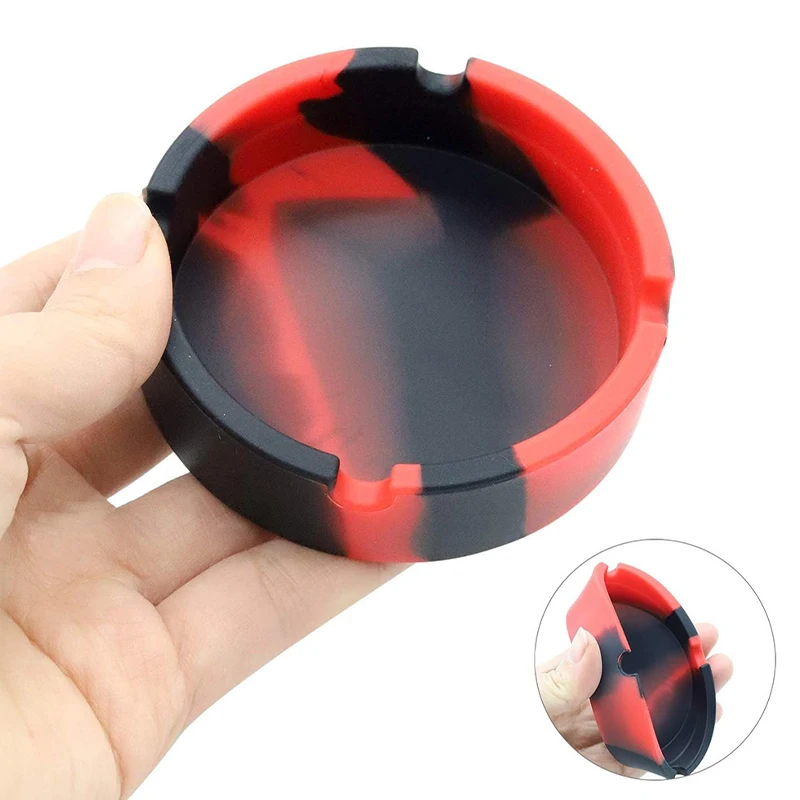 Silicone Ashtray Premium Rubber High Temperature Heat Resistant Anti-fall Design Ashtray Cigarette accessories