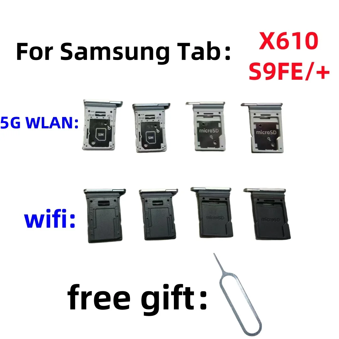 SIM Card Micro SD Card Tray chip slot drawer card Holder For Samsung Galaxy Tab S9FE S9FE+/Plus X610 drawer chip card tray