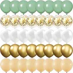 40 pezzi palloncini coriandoli in lattice bianco oro verde salvia baby shower compleanno decorazioni per feste di matrimonio Globos