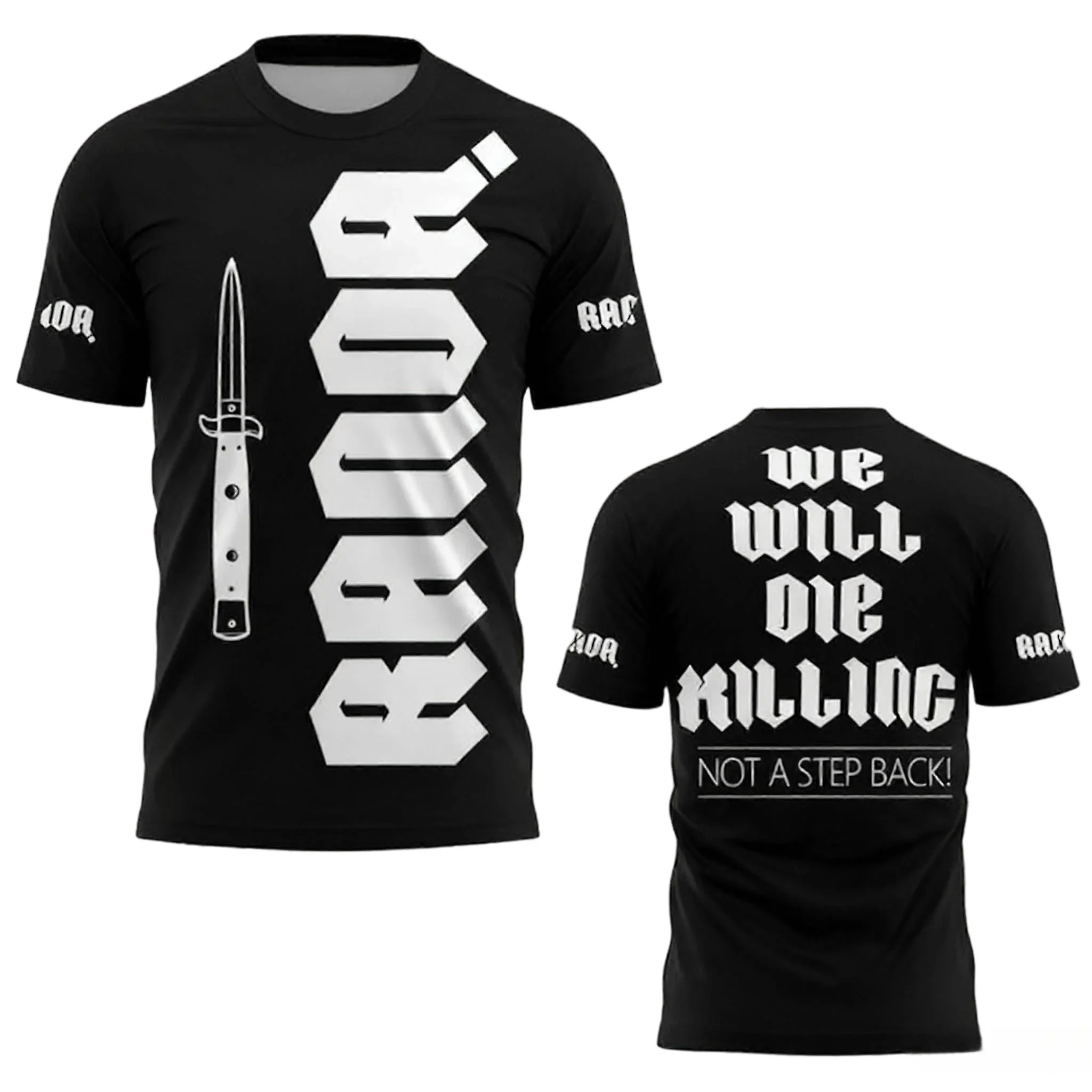 New 3D Print Boxing RANDA Breathable Sportwear Fightwear Outdoor Casual Round Neck Short Sleeve Man