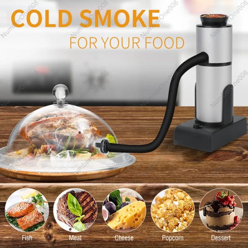 New Handheld Cold Smoker Gun Molecular Cooking Whisky Steak Smoked Gun Sawdust Small Kitchen Appliance Set