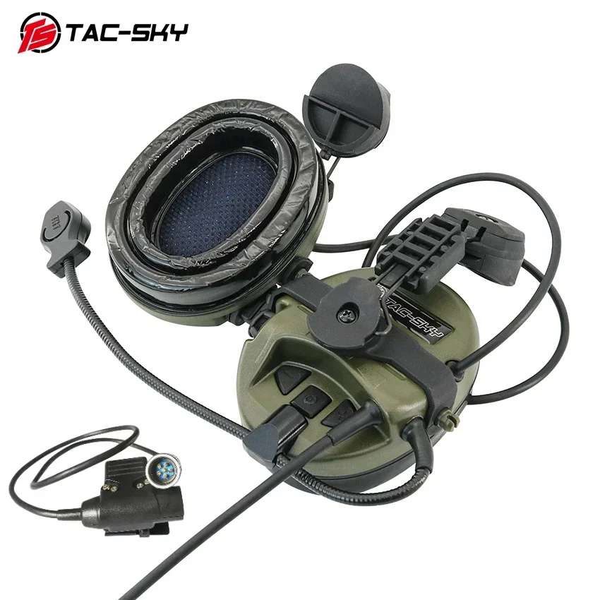 

TS TAC-201 ARC Rail Dual Purpose New Bracket, Silicone Earcups, Shooting Electronic Noise Canceling Pickup Tactical Headset