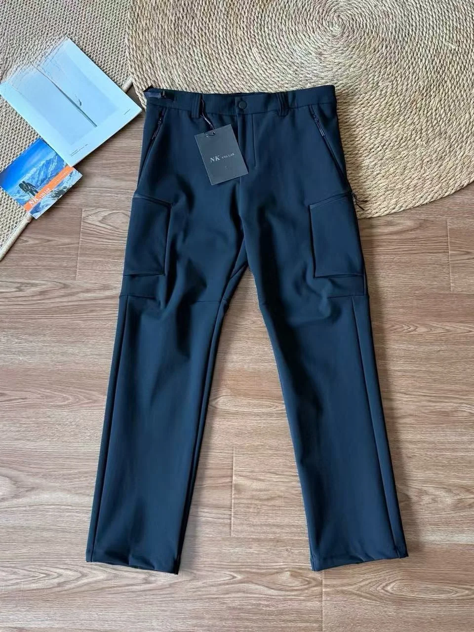 

Thiened Fce Outdoor Men's Sports Pants Autumn Winter Waterproof Multiple kets Warm Workwear Long Trousers for ex