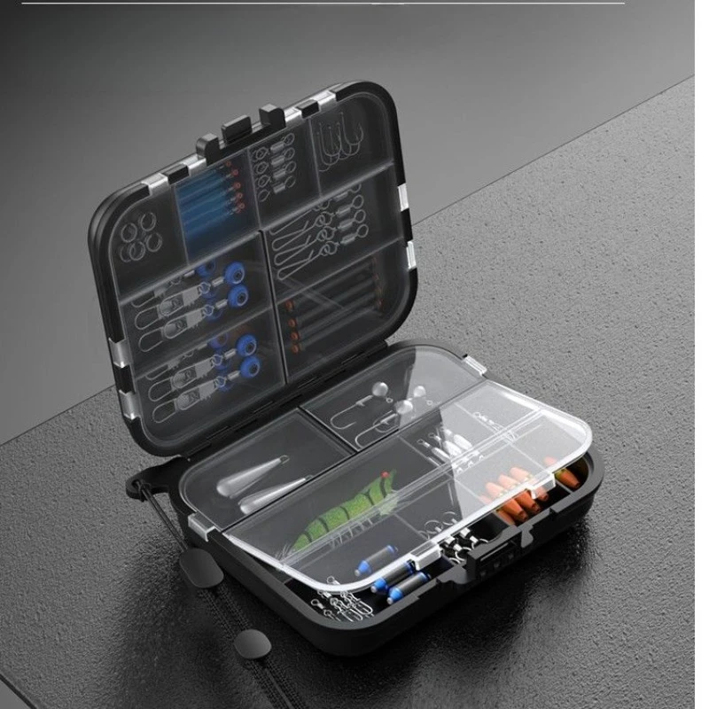 

Портативная коробка для хранения приманок, специальный микро-объект, морской рыболовный крючок, рыболовные снасти, водонепроницаемая коробка для приманки, двухслойная