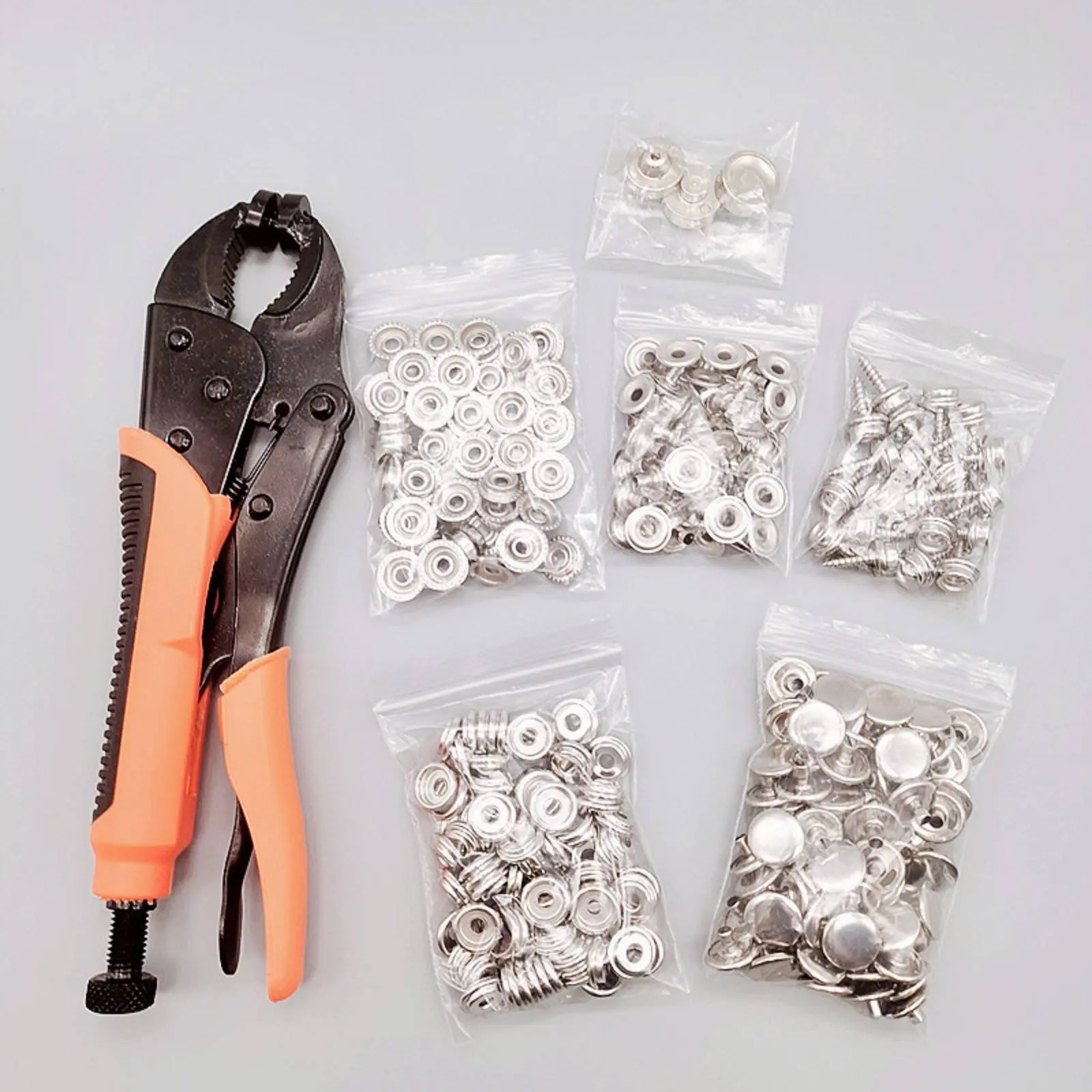 

305 Pieces Snap Button Pliers Set Easy to Install Metal Snap Button Kit Press Stud Installation Kit Portable Storage Case