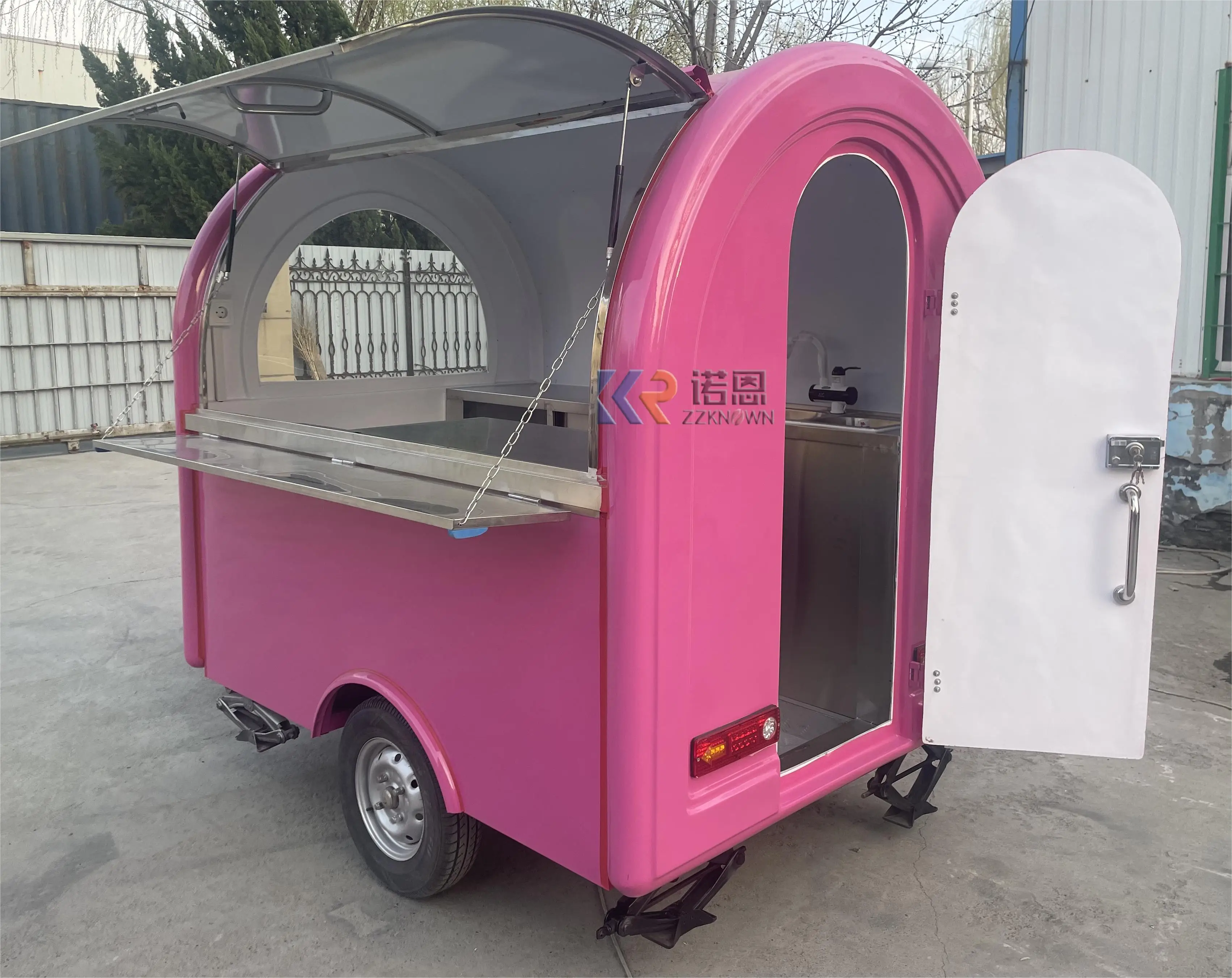 2023 CE Approved Mobile Concession Food Trailer with Full Kitchen Street Fast Food Vending Van Customized Hot Dog Kiosk