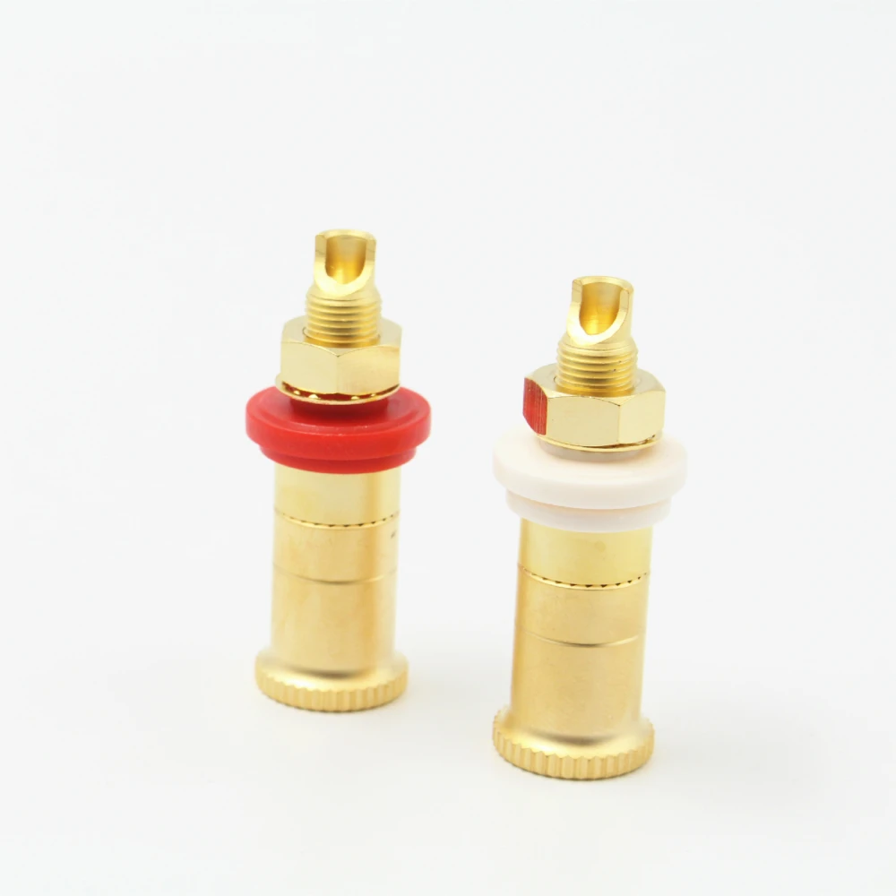 HiFi Audio Banana Binding Post Amplifier Gold Plated Ternminal Banana Jack Adapter