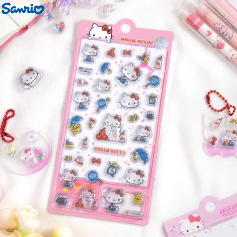 Sanrio Hello Kitty Kuromi мультфильм аниме кристалл DIY наклейки 3D детская игрушка чехол для телефона гитара багаж награды наклейки