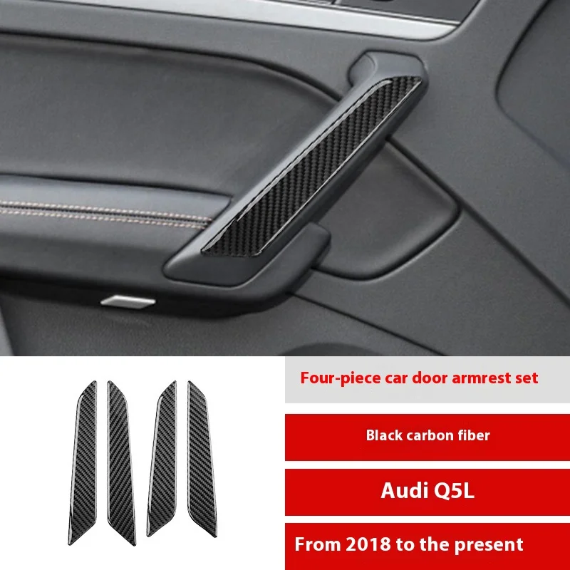 

For 18-23 Audi Q5L Carbon Fiber Door Armrest Decorative Sticker Interior Modification Accessories