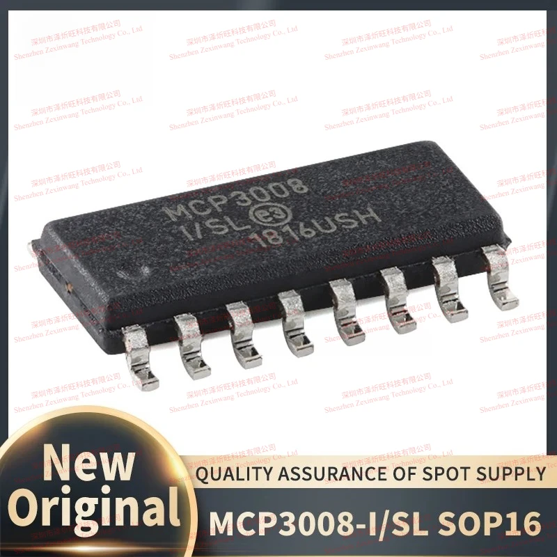 (5piece)100% New Original MCP3008-I/SL MCP3008I/SL MCP3008 SOP-16 Chipset