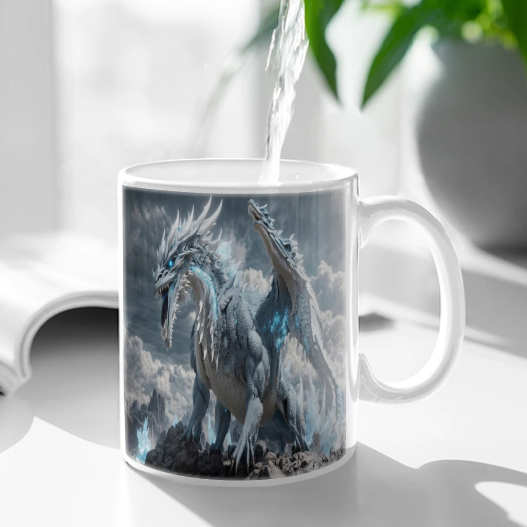 Nordic Fantasy Dragon 11oz Ceramic Coffee Mug Summer Drinkware Home Kitchen Item Birthday and Holiday Gift