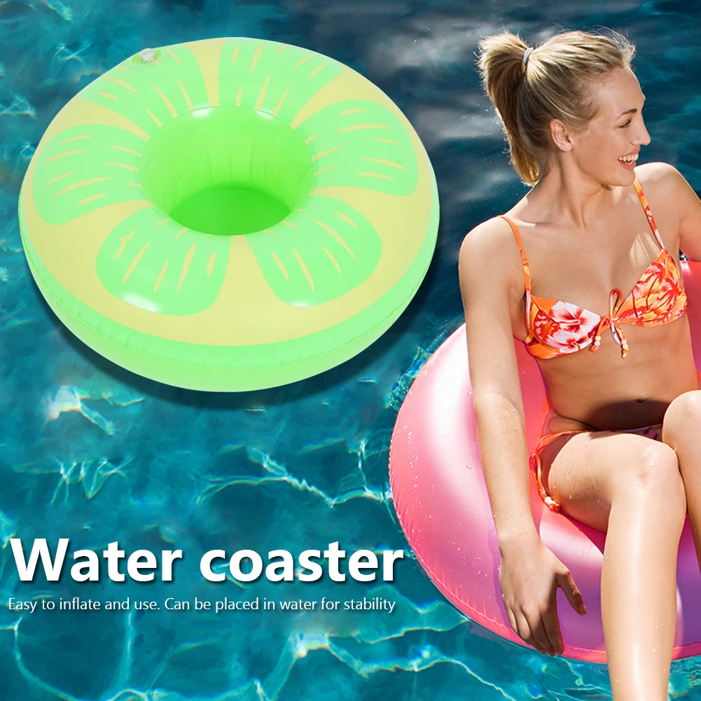 Float Beer Drink Tray Inflatable Pool Floats Bar Coasters PVC Cooler Table Party Supplies for Pool Beach Swimming